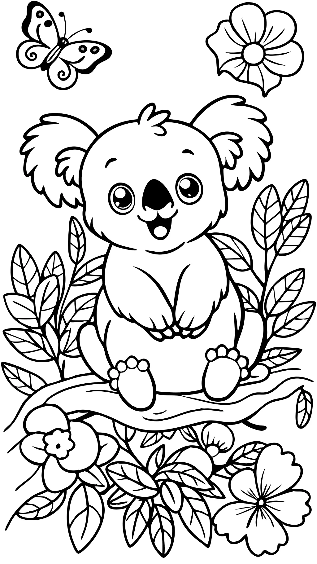 coloriages mignons koala